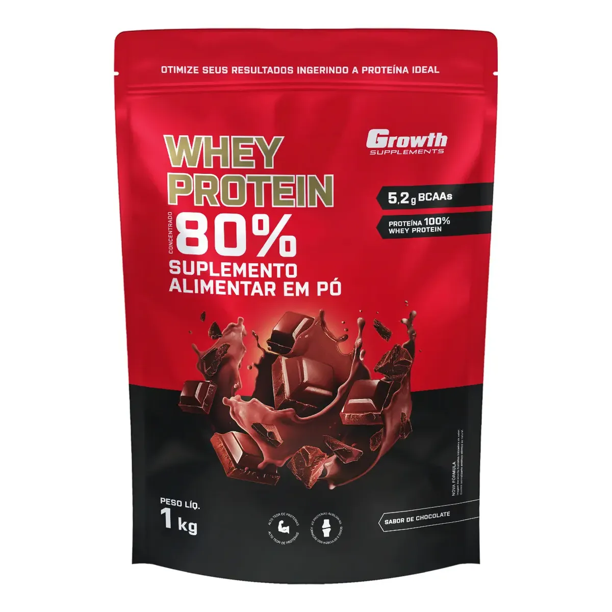 Whey Protein Concentrado Growth Supplements 1kg